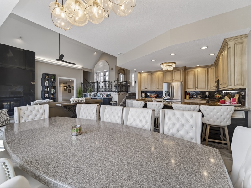DINING AREA AND KITCHEN