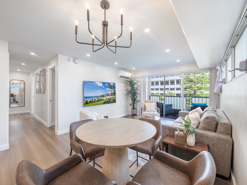 Welcome to your retreat at Kuhio at Waikiki, a bright airy condo with open living and dining spaces filled with natural light, just a short walk to the beach and complete with free assigned parking.