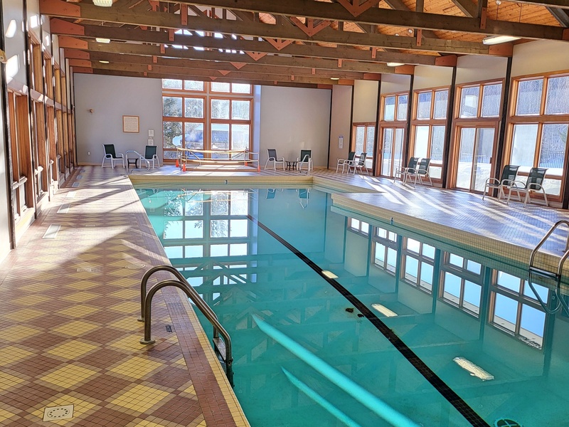 Pool towards hot tub
