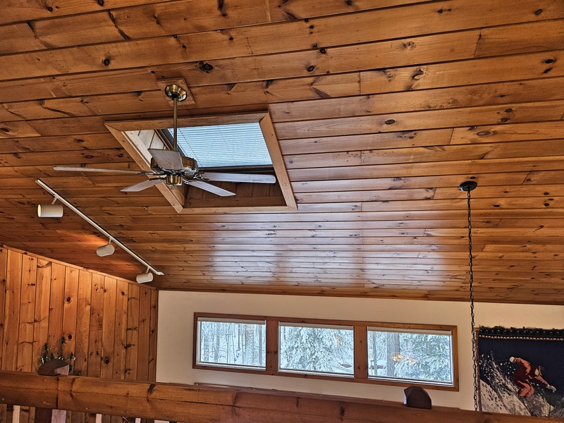 Skylight detail in living area