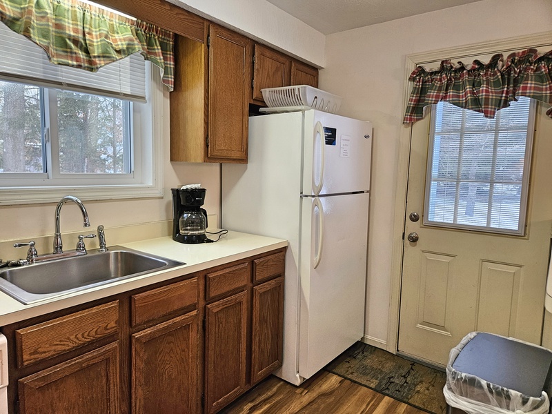 Kitchen with back entry