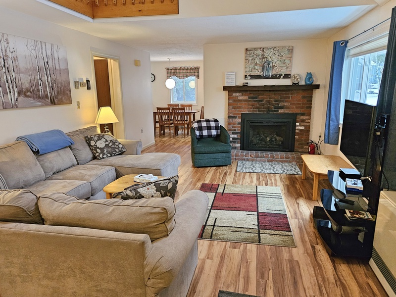 Living and dining area from entry