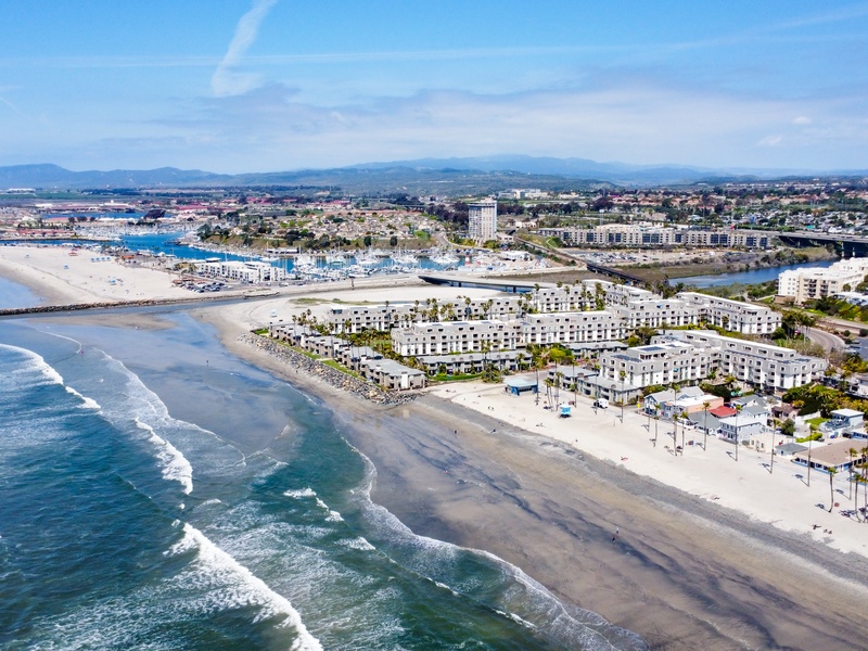 North Coast Village is an oceanfront complex near the Oceanside California harbor