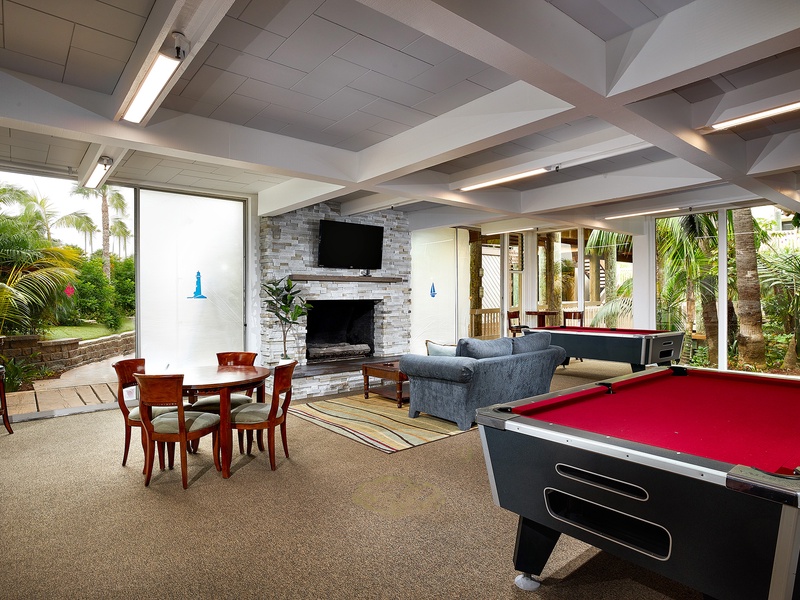 Shoot a round of pool at the North Coast Village game room