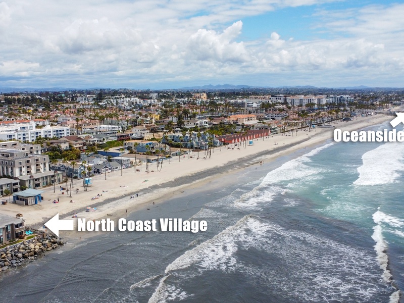 North Coast Village is a one mile walk down The Strand to the Oceanside Pier