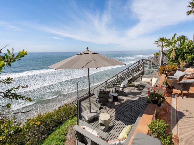 Stunning oceanfront home offering spacious accommodations and private access to the beach.