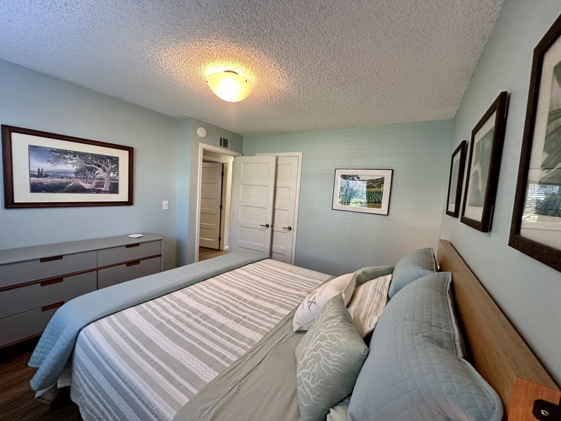 Experience luxury in the master bedroom with a king-size bed and attached ensuite bathroom, where comfort meets elegance.