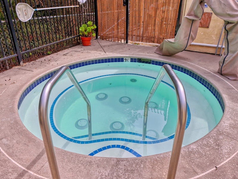 Enjoy access to the community hot tub, just steps from your door.