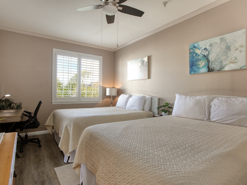 Wake up refreshed in your home away from home. Featuring two queen beds.
