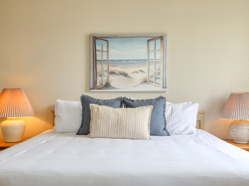 End your day in the comfort of a spacious king bed.