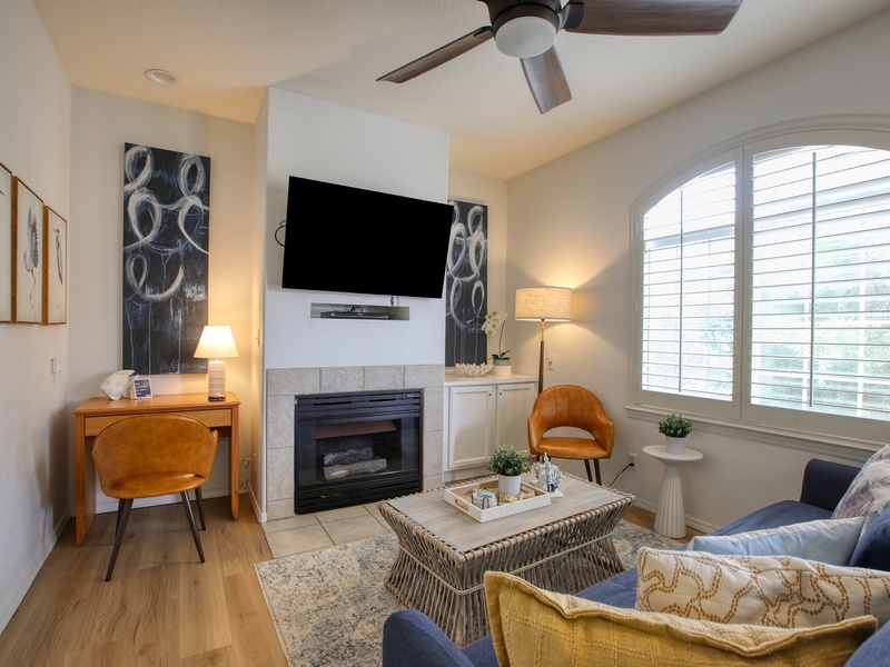 Welcome to Oceano Escape, Unit 511! Your breezy upstairs one-bedroom beach retreat features a comfy king bed and a sleeper sofa for extra guests. Kick back in the full kitchen, perfect for whipping up seaside snacks after a day on the sand.
